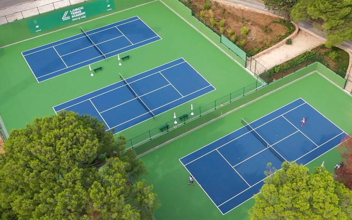 Outdoor hard courts at Ljubicic Tennis Academy