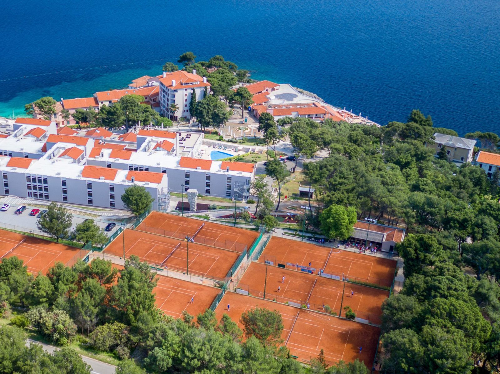 Premium 4 star Vitality Hotel Punta and tennis courts at Ljubicic Tennis Academy