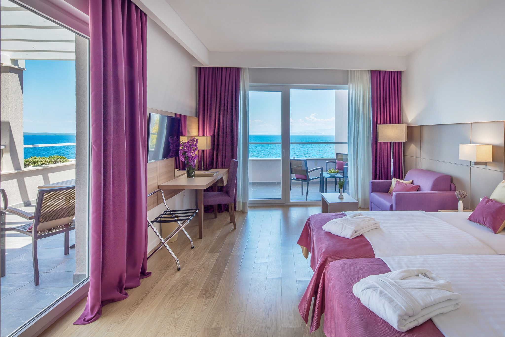 Room in a 4 star Vitality Hotel Punta with a beautiful view of Adriatic sea